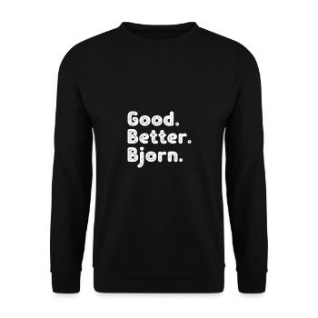 Bon mieux Björn - Sweat-shirt Unisexe - noir - Devant - Alina (178cm) & Michal (187cm)