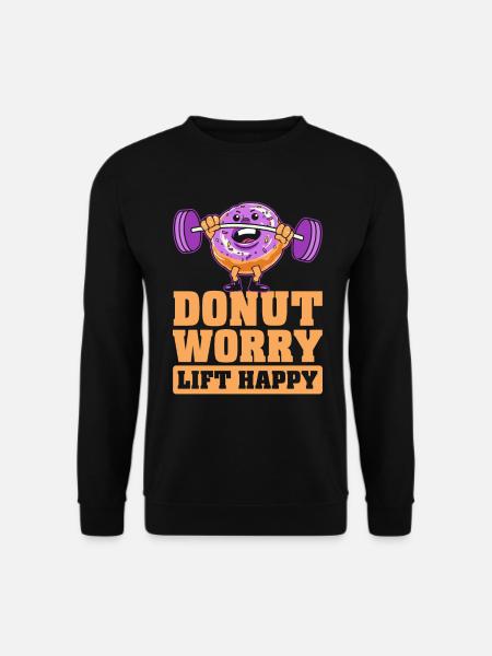 Donut Fitness Witzig Donut Gym - Unisex Pullover - Schwarz