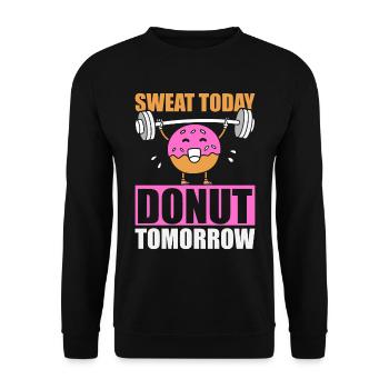 Donut Fitness Donut Gym - Sweat-shirt Unisexe - noir - Devant - Alina (178cm) & Michal (187cm)