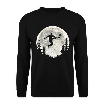 Football Football Lune - Sweat-shirt Unisexe - noir - Devant - Alina (178cm) & Michal (187cm)