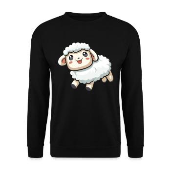 Sheep - Unisex Sweatshirt - black - Front - Alina (178cm) & Michal (187cm)