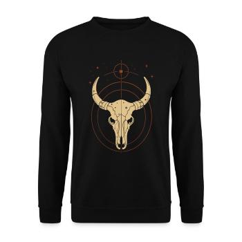 Signe du zodiaque Taureau - Sweat-shirt Unisexe - noir - Devant - Alina (178cm) & Michal (187cm)