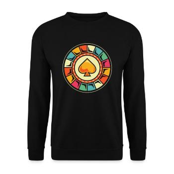 Poker - Unisex Pullover - Schwarz - Vorne - Alina (178cm) & Michal (187cm)