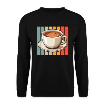 Coffee Cafe - Unisex Sweatshirt - black - Front - Alina (178cm) & Michal (187cm)