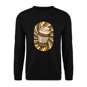 Coffee Cafe - Unisex Sweatshirt - black - Front - Alina (178cm) & Michal (187cm)