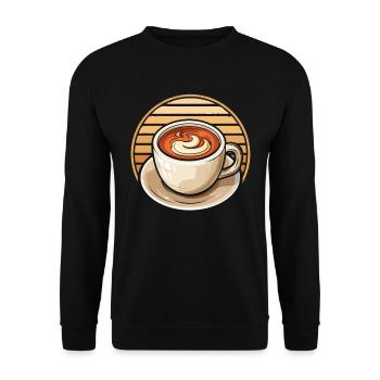 Coffee Cafe - Unisex Sweatshirt - black - Front - Alina (178cm) & Michal (187cm)
