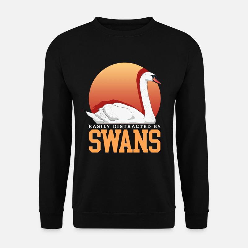 Schwäne Schwanenliebhaber Schwan Geschenk - Unisex Pullover - Schwarz
