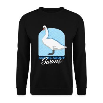Cygnes cygne cygne amant cadeau - Sweat-shirt Unisexe - noir - Devant - Alina (178cm) & Michal (187cm)