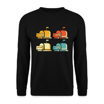 Postman Postman - Unisex Sweatshirt - black - Front - Alina (178cm) & Michal (187cm)