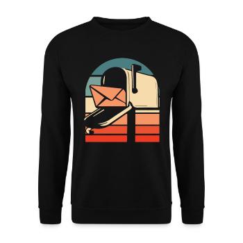 Postbote Briefträger - Unisex Pullover - Schwarz - Vorne - Alina (178cm) & Michal (187cm)