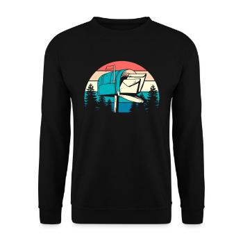 Postman Postman - Unisex Sweatshirt - black - Front - Alina (178cm) & Michal (187cm)