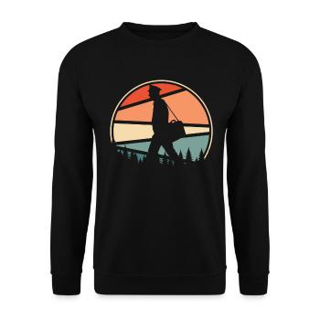 Postman Postman - Unisex Sweatshirt - black - Front - Alina (178cm) & Michal (187cm)