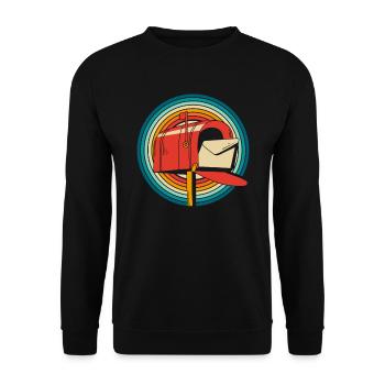 Postman Postman - Unisex Sweatshirt - black - Front - Alina (178cm) & Michal (187cm)