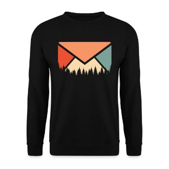 Postbote Briefträger - Unisex Pullover - Schwarz - Vorne - Alina (178cm) & Michal (187cm)