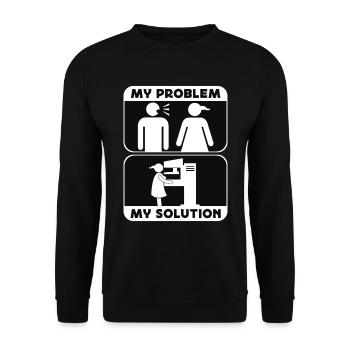 Radiologue Mon problème Mon pictogramme Maman Papa Radiographie - Sweat-shirt Unisexe - noir - Devant - Alina (178cm) & Michal (187cm)