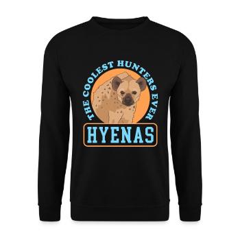 Hyena Hyena Spotted Hyena Gift - Unisex Sweatshirt - black - Front - Alina (178cm) & Michal (187cm)