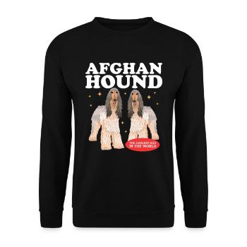 Afghan Hound Dog Owner Gift - Unisex Sweatshirt - black - Front - Alina (178cm) & Michal (187cm)
