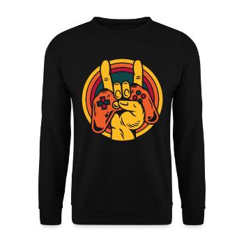Gamer Gaming - Unisex Pullover - Schwarz - Vorne - Alina (178cm) & Michal (187cm)