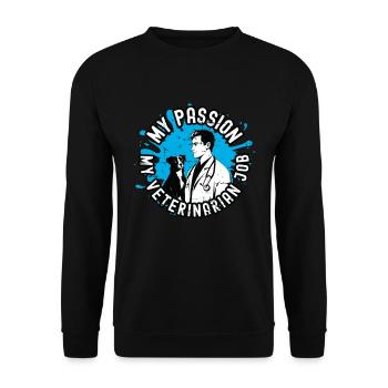 Vétérinaire Ma passion Ma clinique vétérinaire - Sweat-shirt Unisexe - noir - Devant - Alina (178cm) & Michal (187cm)
