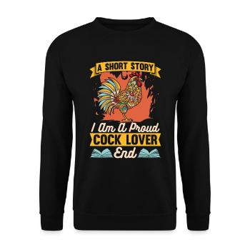 Cock Lover A Short Story I Am Chicken Coop Farmer - Unisex Sweatshirt - black - Front - Alina (178cm) & Michal (187cm)