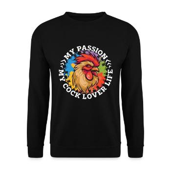 Cock Lover My Passion My Cock Lover Farm Animal - Unisex Sweatshirt - black - Front - Alina (178cm) & Michal (187cm)