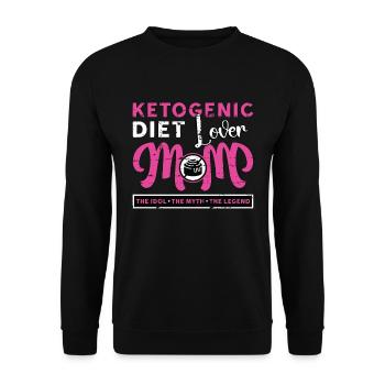 Ketogenic Diet Lover Mom The Idol The Low Carb - Unisex Sweatshirt - black - Front - Alina (178cm) & Michal (187cm)