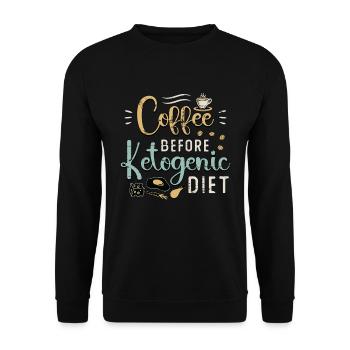 Ketogenic Diet Lover Coffee Ketosis Coffee Lover - Unisex Pullover - Schwarz - Vorne - Alina (178cm) & Michal (187cm)