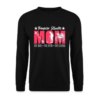 Chasseur de trésors Maman L’idole La détection de métaux - Sweat-shirt Unisexe - noir - Devant - Alina (178cm) & Michal (187cm)