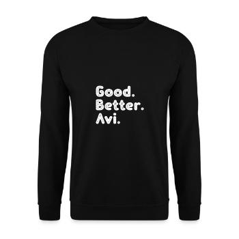 Good better Avi - Unisex Pullover - Schwarz - Vorne - Alina (178cm) & Michal (187cm)