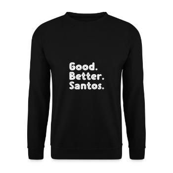 Good better Santos - Unisex Sweatshirt - black - Front - Alina (178cm) & Michal (187cm)