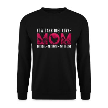 Low Carb Diet Lover Mom The Idol The Healthy Diet - Unisex Pullover - Schwarz - Vorne - Alina (178cm) & Michal (187cm)