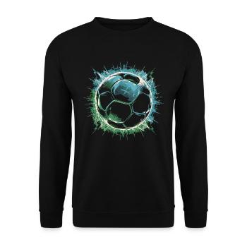 Fußball Fußballer - Unisex Pullover - Schwarz - Vorne - Alina (178cm) & Michal (187cm)