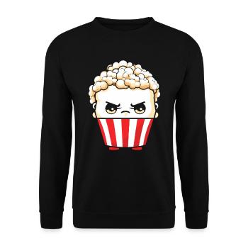 Maïs soufflé Kawaii - Sweat-shirt Unisexe - noir - Devant - Alina (178cm) & Michal (187cm)