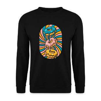 Beignet - Sweat-shirt Unisexe - noir - Devant - Alina (178cm) & Michal (187cm)