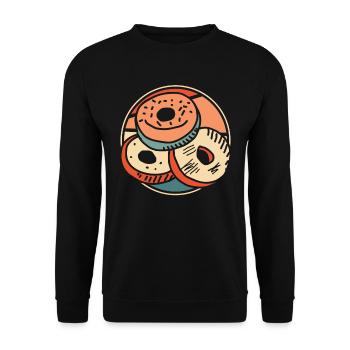 Beignet - Sweat-shirt Unisexe - noir - Devant - Alina (178cm) & Michal (187cm)