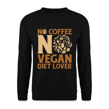 Amateur de régime végétalien Pas de café Véganisme Amateur de café - Sweat-shirt Unisexe - noir - Devant - Alina (178cm) & Michal (187cm)