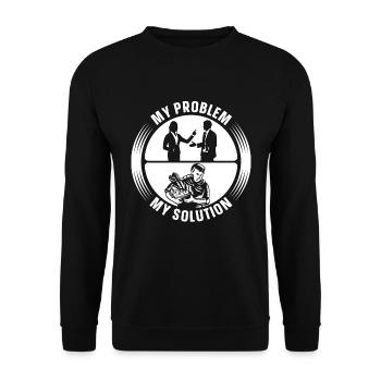 Végétalien Diet Lover Mon problème Mon Pictogramme Papa Maman - Sweat-shirt Unisexe - noir - Devant - Alina (178cm) & Michal (187cm)