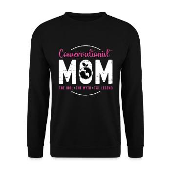 Conservationist Mom The Idol The Nature Lover - Unisex Sweatshirt - black - Front - Alina (178cm) & Michal (187cm)