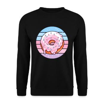Doughnut - Unisex Sweatshirt - black - Front - Alina (178cm) & Michal (187cm)