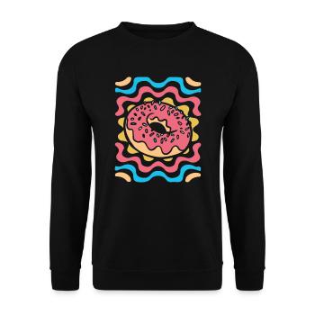 Beignet - Sweat-shirt Unisexe - noir - Devant - Alina (178cm) & Michal (187cm)