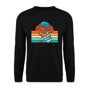 Coffee Cafe - Unisex Sweatshirt - black - Front - Alina (178cm) & Michal (187cm)