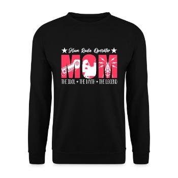 Ham Radio Operator Mom The Idol The Radio Operator - Unisex Pullover - Schwarz - Vorne - Alina (178cm) & Michal (187cm)