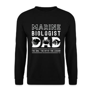 Biologiste marin Papa L’idole L’océanologue - Sweat-shirt Unisexe - noir - Devant - Alina (178cm) & Michal (187cm)