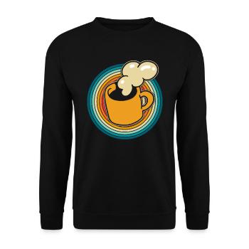 Kaffee Cafe - Unisex Pullover - Schwarz - Vorne - Alina (178cm) & Michal (187cm)