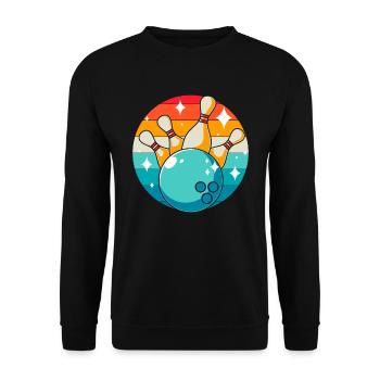 Bowling Bowlen Bowler - Unisex Pullover - Schwarz - Vorne - Alina (178cm) & Michal (187cm)