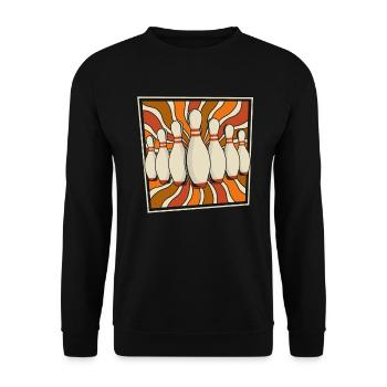 Bowling Bowlen Bowler - Unisex Pullover - Schwarz - Vorne - Alina (178cm) & Michal (187cm)