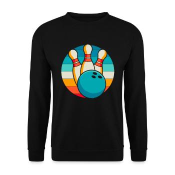 Bowling Bowlen Bowler - Unisex Pullover - Schwarz - Vorne - Alina (178cm) & Michal (187cm)