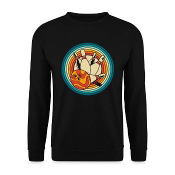 Bowling Bowlen Bowler - Unisex Pullover - Schwarz - Vorne - Alina (178cm) & Michal (187cm)