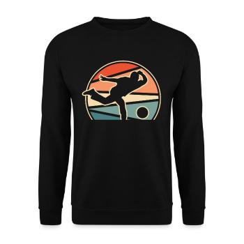 Bowling Bowlen Bowler - Unisex Pullover - Schwarz - Vorne - Alina (178cm) & Michal (187cm)