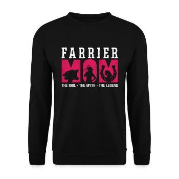 Farrier Mom The Idol The Myth The Blacksmithing - Unisex Sweatshirt - black - Front - Alina (178cm) & Michal (187cm)
